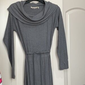 Soft Surroundings Gray Cowl Neck Sheath Dress